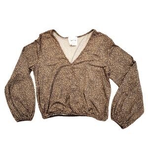 Sadie & Sage Animal Print Top Small